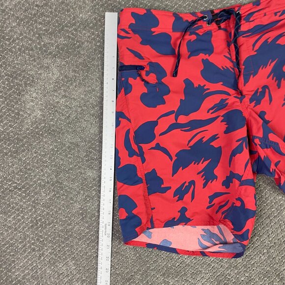 Patagonia Wavefarer Boardshorts Men's 40 Red Blue Floral Swim Trunks Shorts - Picture 11 of 13